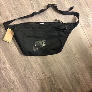 Nike Black Logo Waist Bag Sling Pack